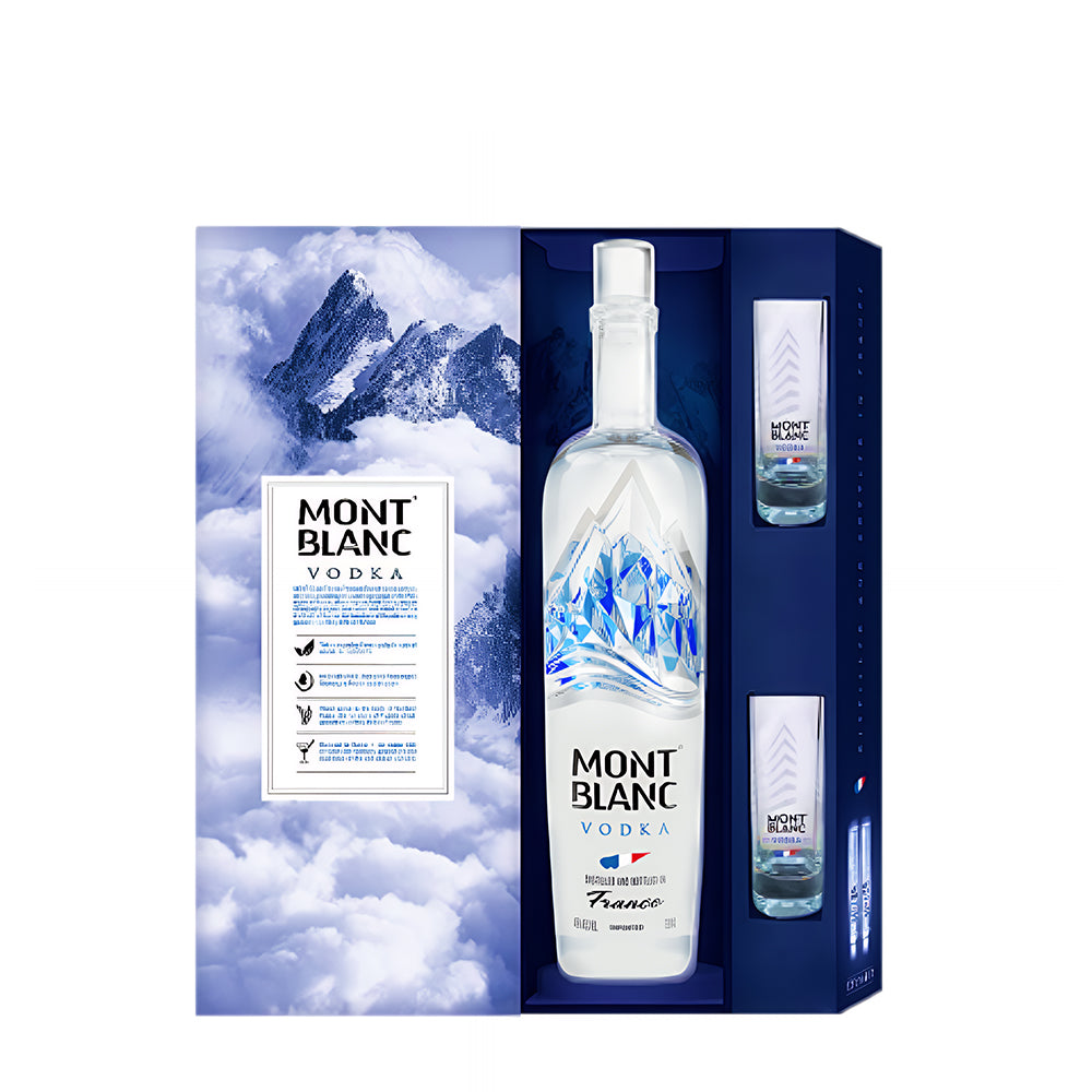 MONT BLANC VODKA 1L (SHOTS GIFT PACK)