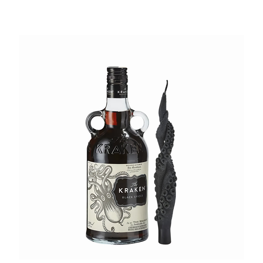 THE KRAKEN BLACK SPICED RUM 70CL (CANDLE GIFT PACK)